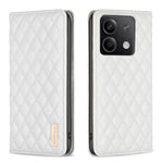 BINFEN COLOR BF Style-16 för Xiaomi Redmi Note 13 4G läderfodral med rombmönster för mobil