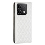BINFEN COLOR BF Style-16 för Xiaomi Redmi Note 13 4G läderfodral med rombmönster för mobil