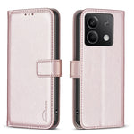 BINFEN COLOR BF17 Läderfodral för Xiaomi Redmi Note 13 4G, Folio-fodral med stativ, skärmskydd