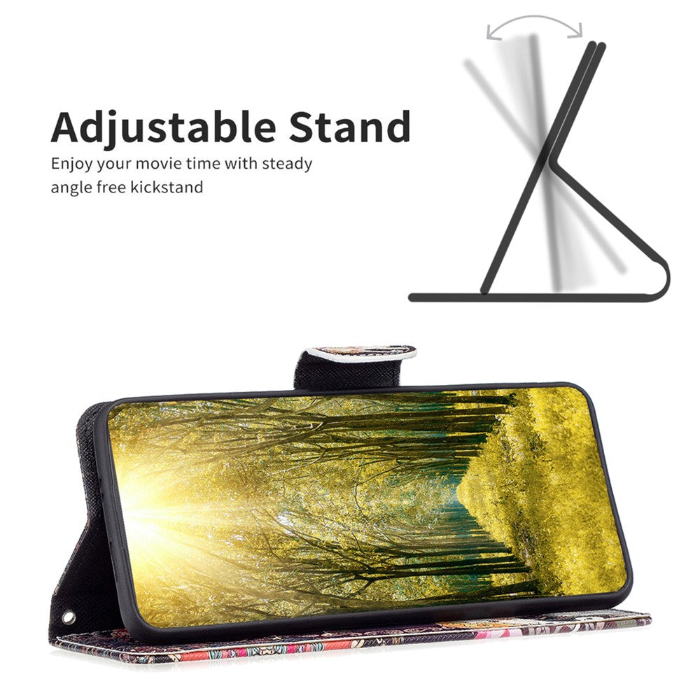 For Xiaomi Redmi Note 13 4G Phone Case Pattern Leather Flip Cover