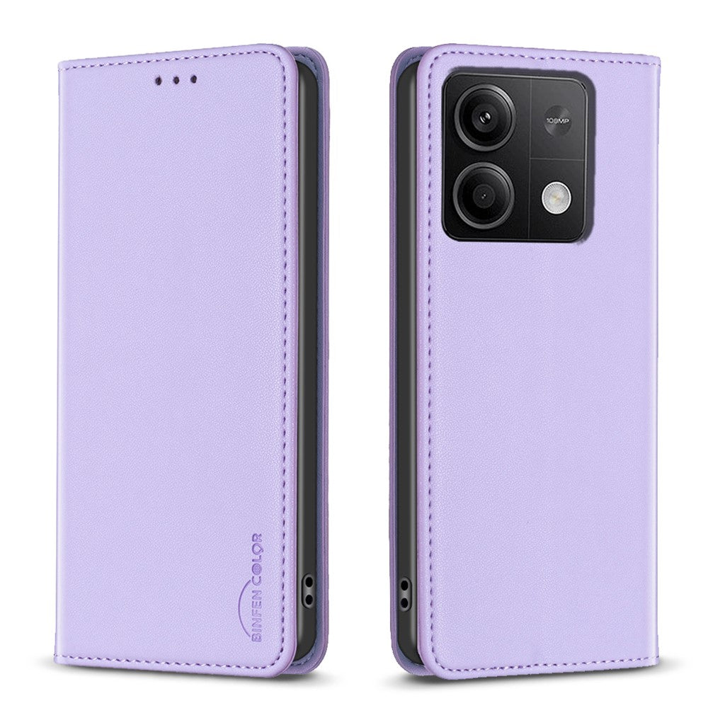 BINFEN COLOR BF18 For Xiaomi Redmi Note 13 4G Phone Case Card Holder Cover Magnetic Absorption