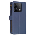 BF Style-19 för Xiaomi Redmi Note 13 4G mobilskal med stativ, dragkedja, handväska