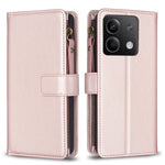 BF Style-19 för Xiaomi Redmi Note 13 4G mobilskal med stativ, dragkedja, handväska