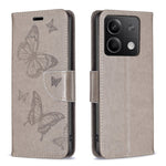 For Xiaomi Redmi Note 13 4G Case Butterfly Imprinted Stand Full Protection Phone Cover