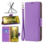 For Xiaomi Redmi Note 13 4G Wallet Case with Wrist Strap Litchi Texture Leather Phone Stand Cover