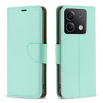 For Xiaomi Redmi Note 13 4G Wallet Case with Wrist Strap Litchi Texture Leather Phone Stand Cover