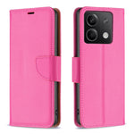 For Xiaomi Redmi Note 13 4G Wallet Case with Wrist Strap Litchi Texture Leather Phone Stand Cover