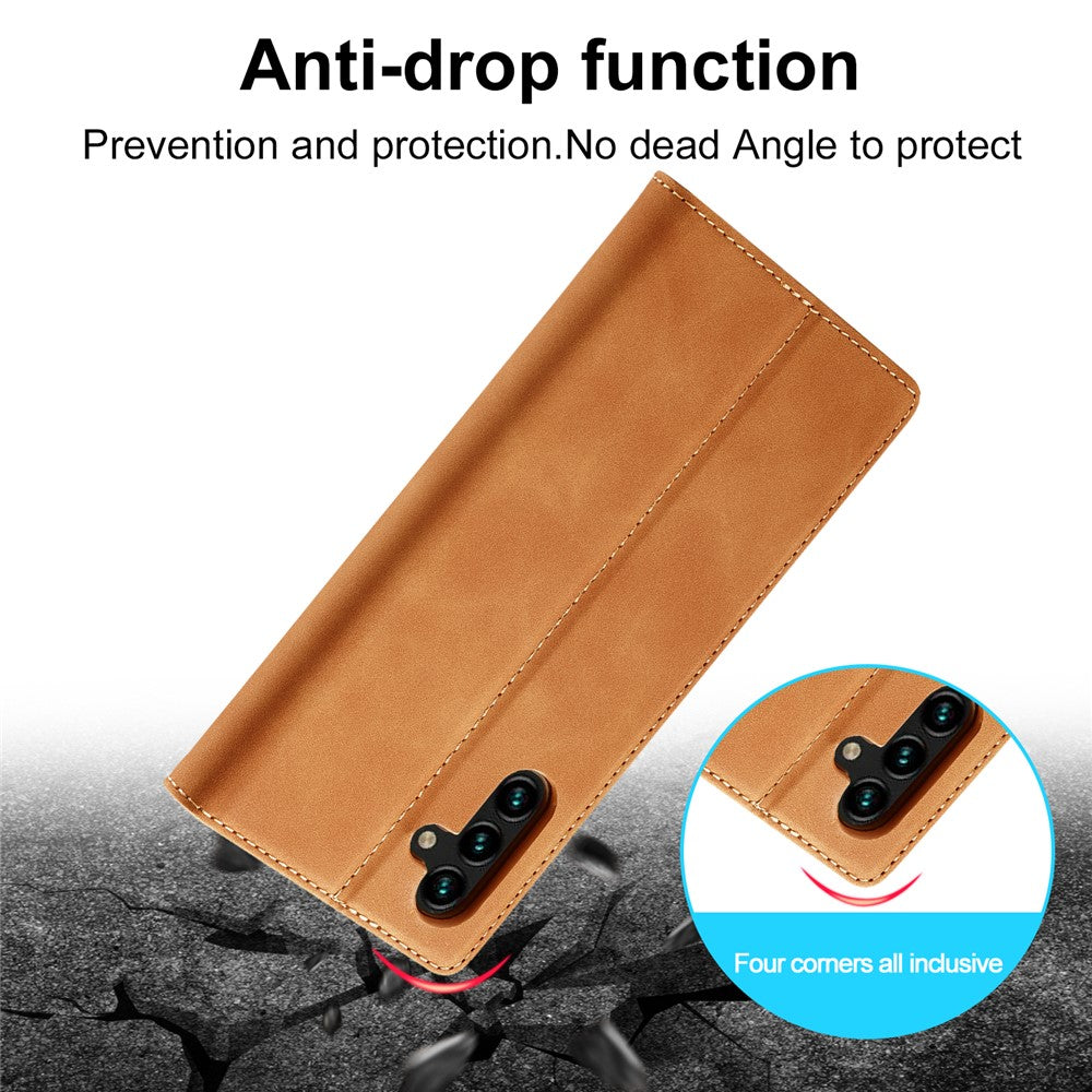 LC.IMEEKE Til Samsung Galaxy A15 4G / 5G Mikrofiberlæderetui Stærkt Magnetisk Telefoncover