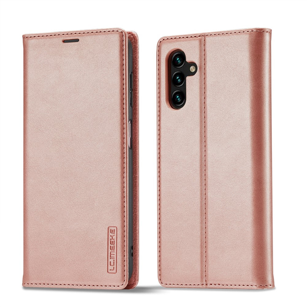 LC.IMEEKE Til Samsung Galaxy A15 4G / 5G Mikrofiberlæderetui Stærkt Magnetisk Telefoncover