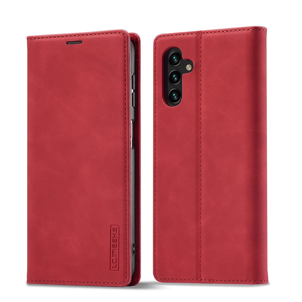 LC.IMEEKE Til Samsung Galaxy A15 4G / 5G Mikrofiberlæderetui Stærkt Magnetisk Telefoncover