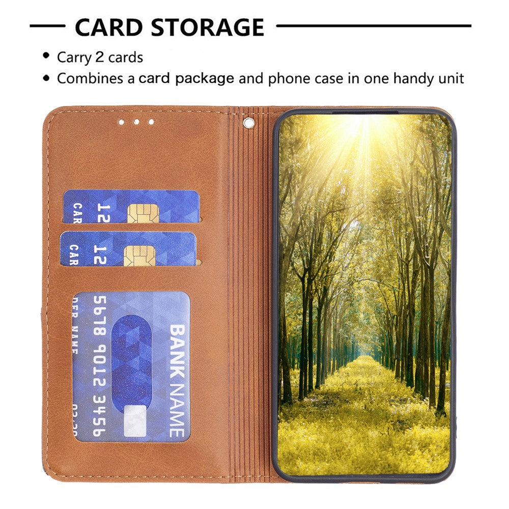 For Xiaomi Redmi Note 13 4G Leather Case with Card Slots Magnetic Closing