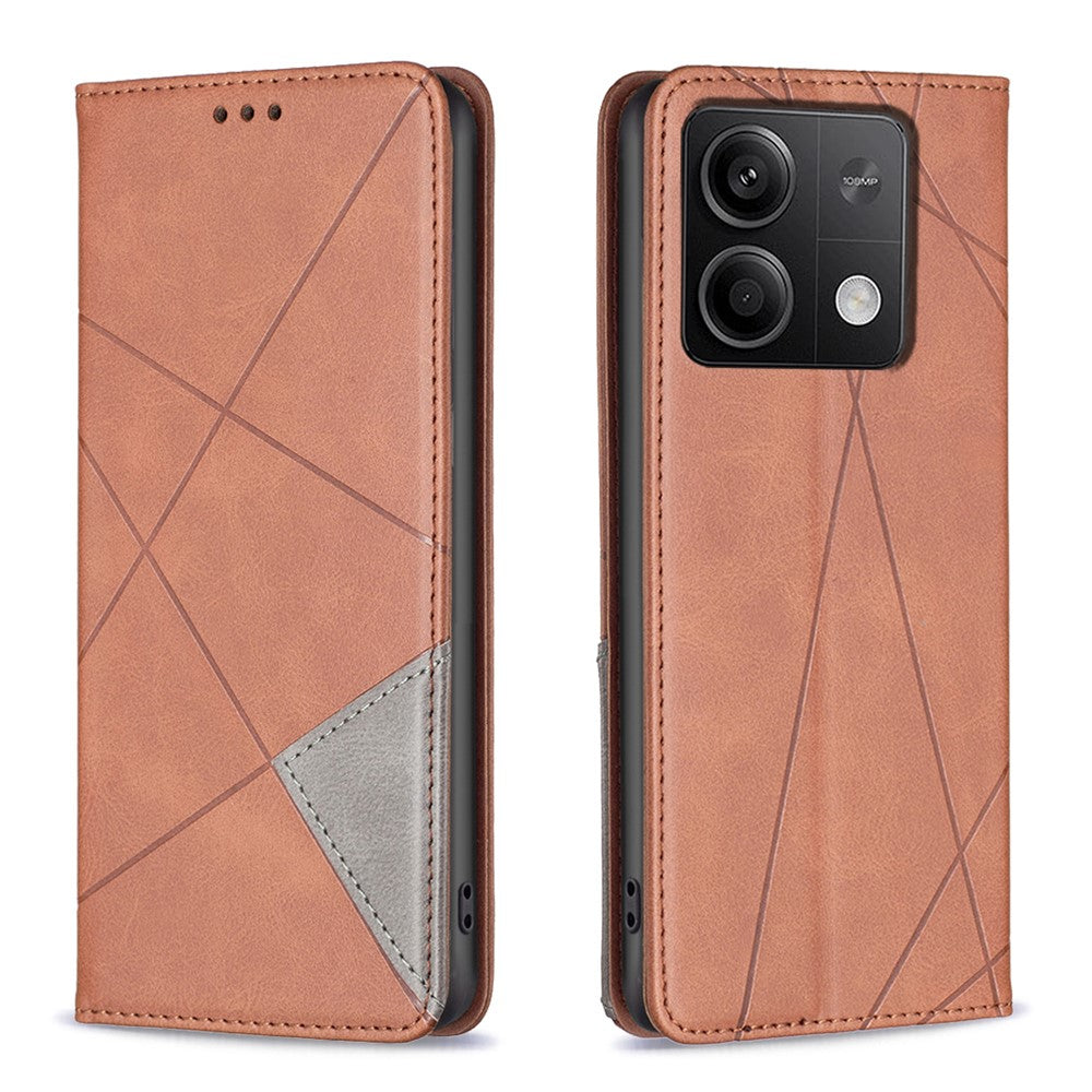 Läderfodral för Xiaomi Redmi Note 13 4G med kortplatser, magnetisk stängning