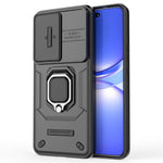 For Huawei nova 12 Pro 5G / nova 12 Ultra 5G Case Slide Lens Lid PC+TPU Kickstand Phone Back Shell