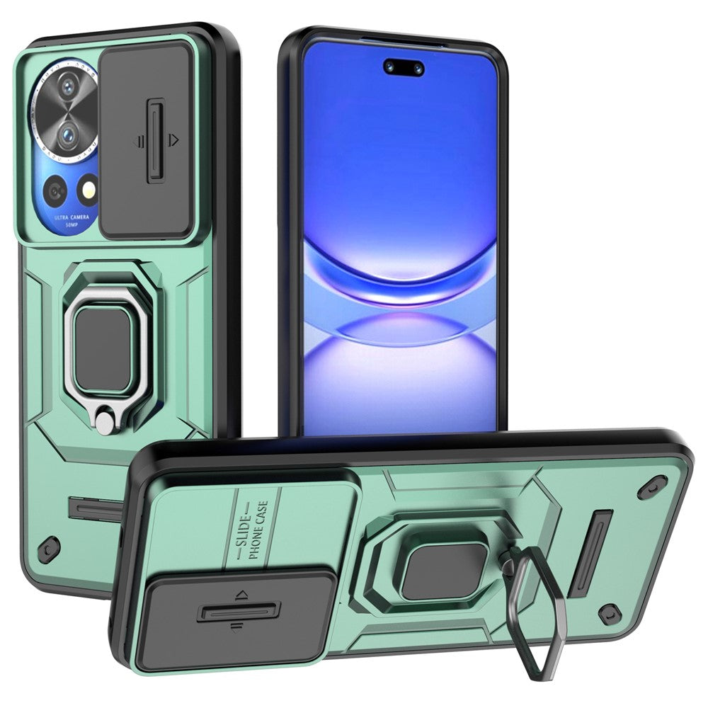 Huawei Nova 12 Pro 5G / Nova 12 Ultra 5G Skal Skjutlinslock PC+TPU Stativ mobil Baksida Skal
