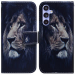 Til Samsung Galaxy A55 5G lædercover pungtelefoncover mønsterprint
