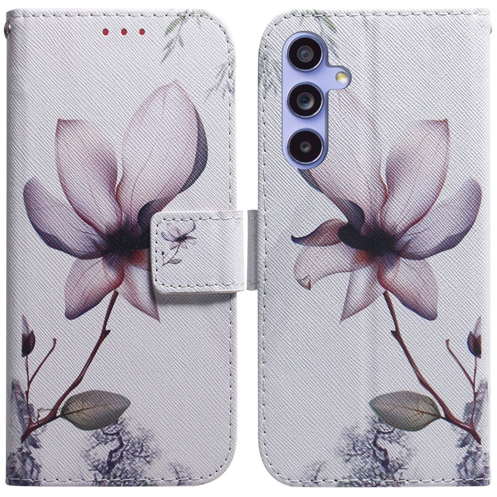Til Samsung Galaxy A55 5G lædercover pungtelefoncover mønsterprint