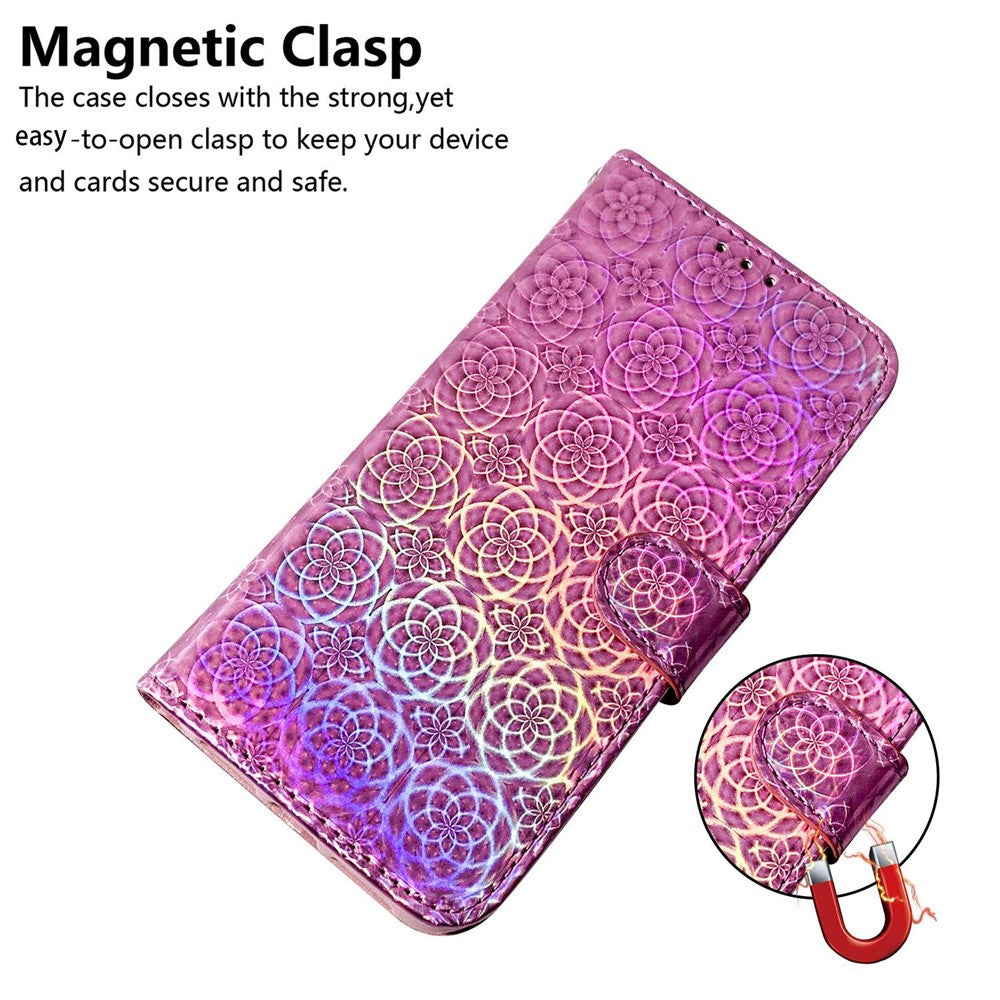For Samsung Galaxy A55 5G Case Dazzling Flower Leather Wallet Phone Cover