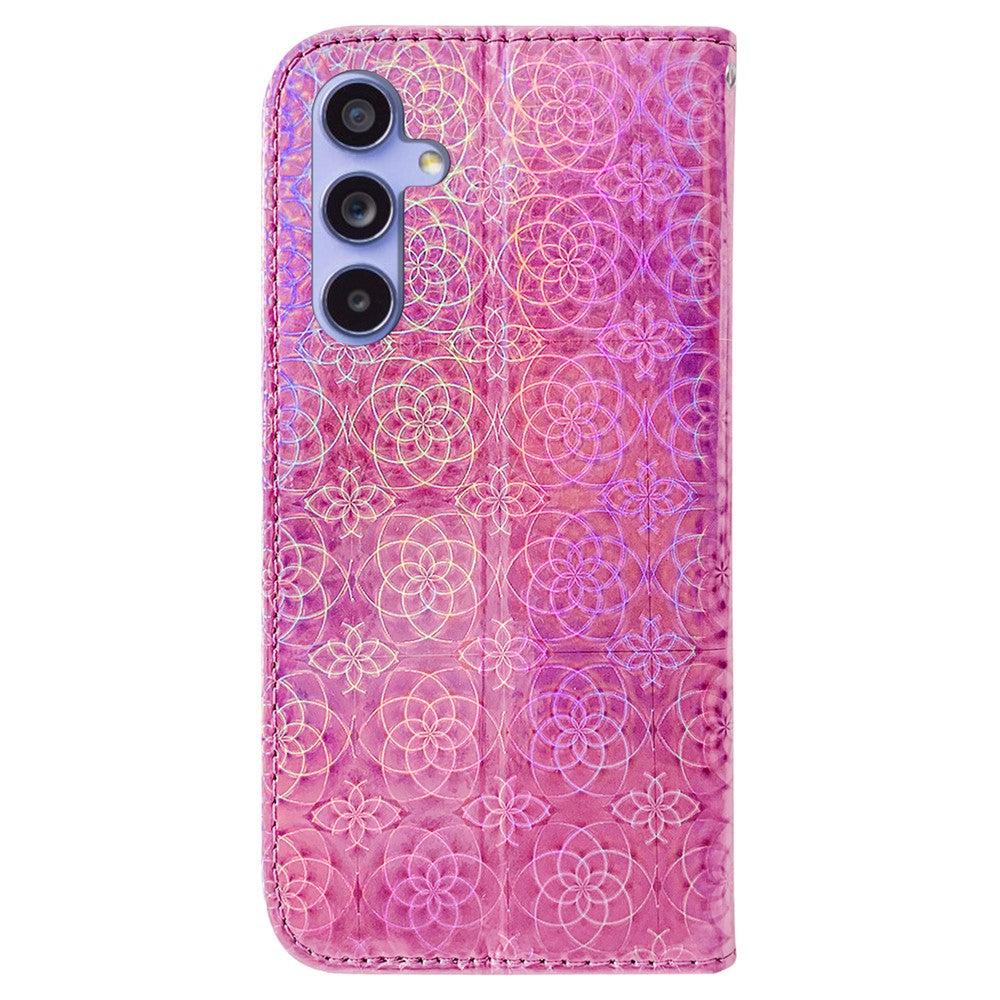 For Samsung Galaxy A55 5G Case Dazzling Flower Leather Wallet Phone Cover