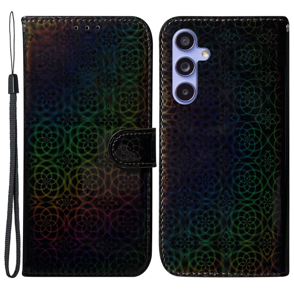 For Samsung Galaxy A55 5G Case Dazzling Flower Leather Wallet Phone Cover