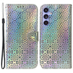 For Samsung Galaxy A55 5G Case Dazzling Flower Leather Wallet Phone Cover