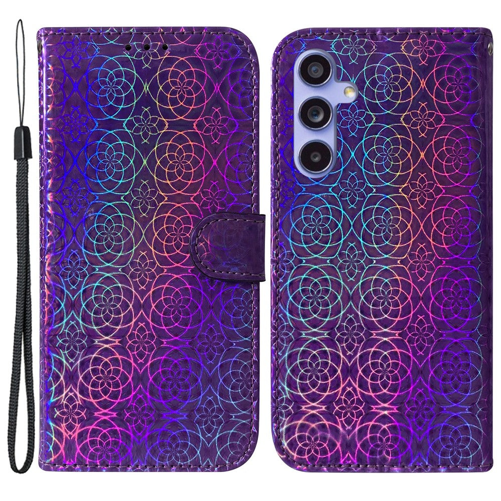 For Samsung Galaxy A55 5G Case Dazzling Flower Leather Wallet Phone Cover