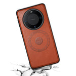 DENIOR For Huawei Mate 60 Pro / Mate 60 Pro+ Magnetic Case Cowhide Texture Phone Cover