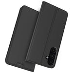 For Samsung Galaxy S24+ Card Holder PU Leather Phone Cover Anti-Scratch Cell Phone Stand Case