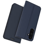 For Samsung Galaxy S24+ Card Holder PU Leather Phone Cover Anti-Scratch Cell Phone Stand Case