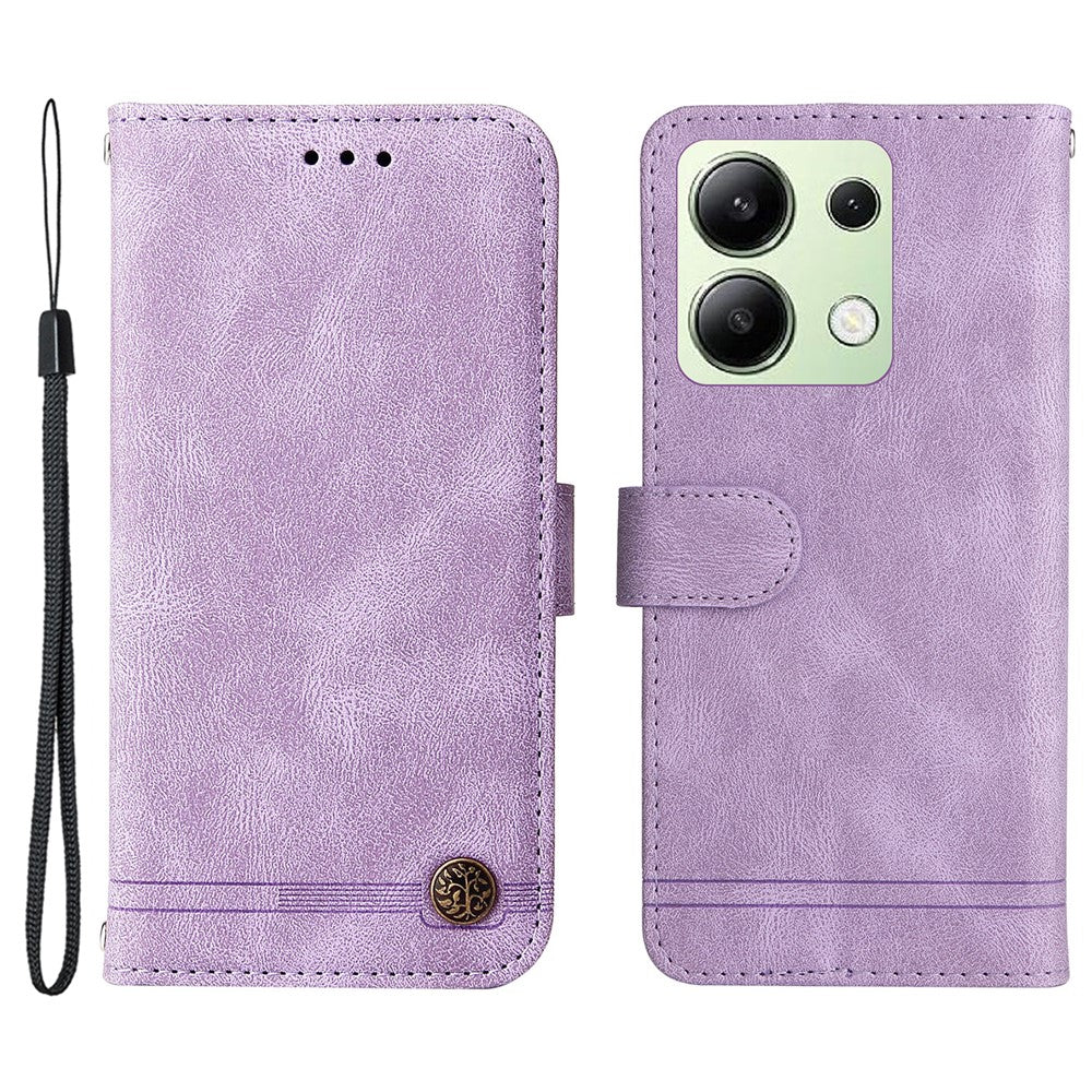For Xiaomi Redmi Note 13 4G Leather Wallet Cases Skin Touch Phone Cover Stand with Strap