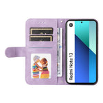 For Xiaomi Redmi Note 13 4G Leather Wallet Cases Skin Touch Phone Cover Stand with Strap