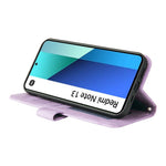 For Xiaomi Redmi Note 13 4G Leather Wallet Cases Skin Touch Phone Cover Stand with Strap
