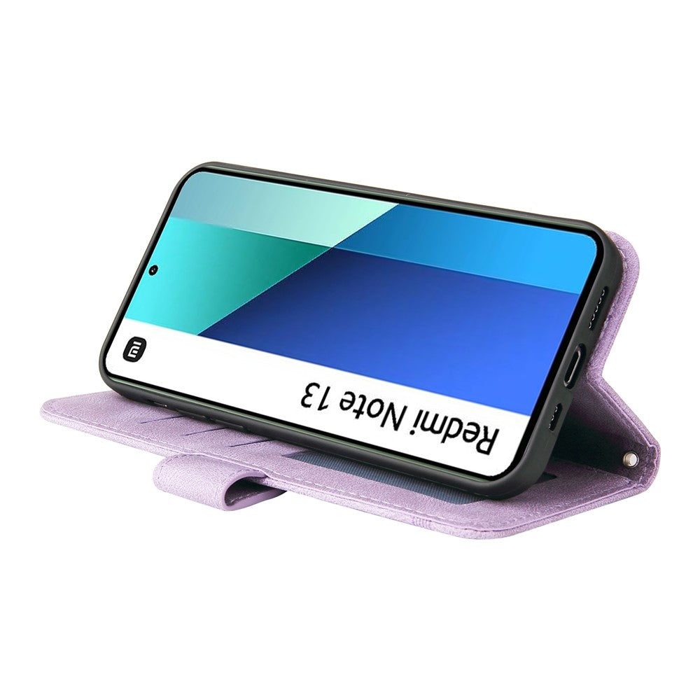 For Xiaomi Redmi Note 13 4G Leather Wallet Cases Skin Touch Phone Cover Stand with Strap