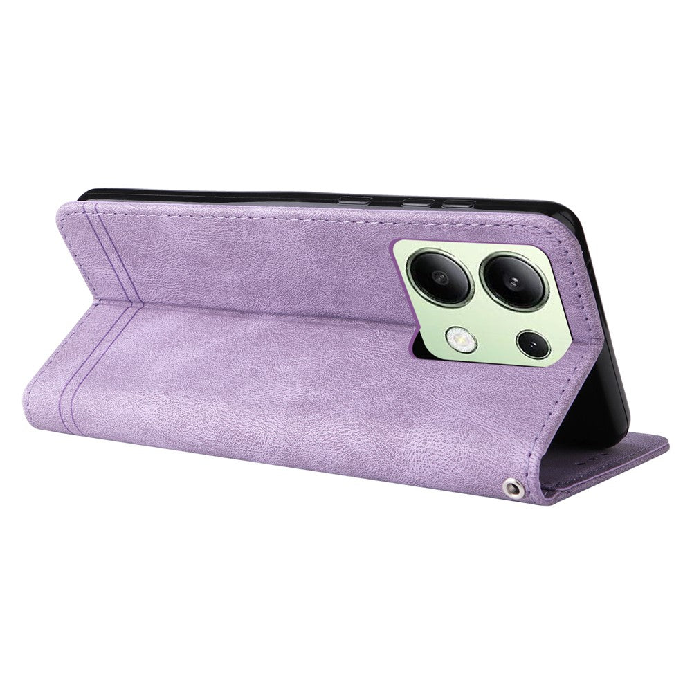 For Xiaomi Redmi Note 13 4G Leather Wallet Cases Skin Touch Phone Cover Stand with Strap