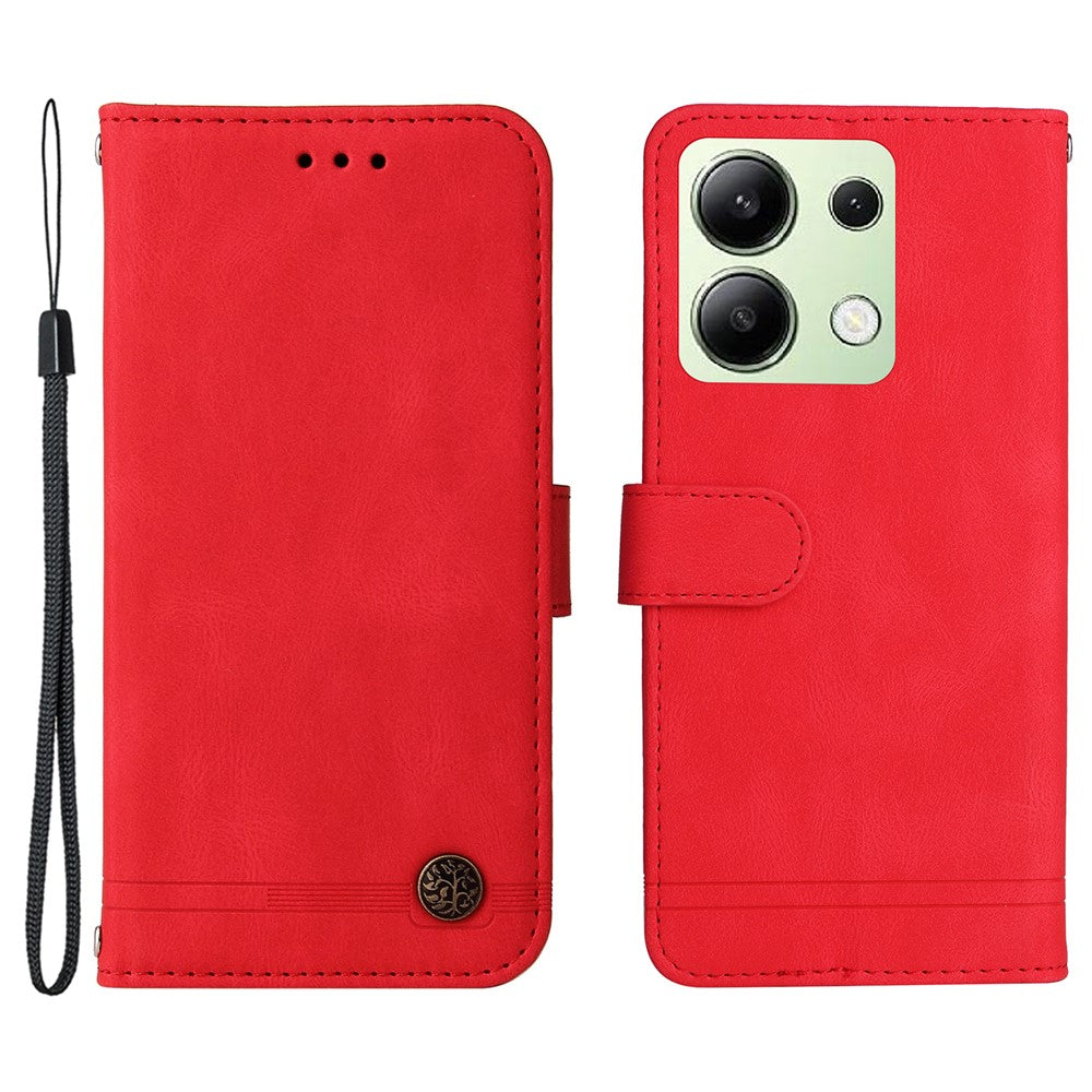 For Xiaomi Redmi Note 13 4G Leather Wallet Cases Skin Touch Phone Cover Stand with Strap