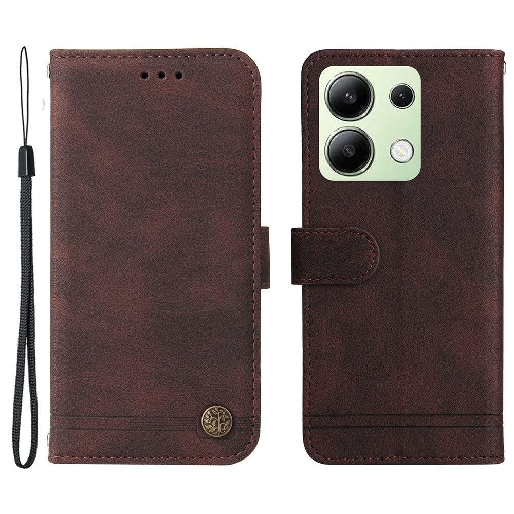 For Xiaomi Redmi Note 13 4G Leather Wallet Cases Skin Touch Phone Cover Stand with Strap