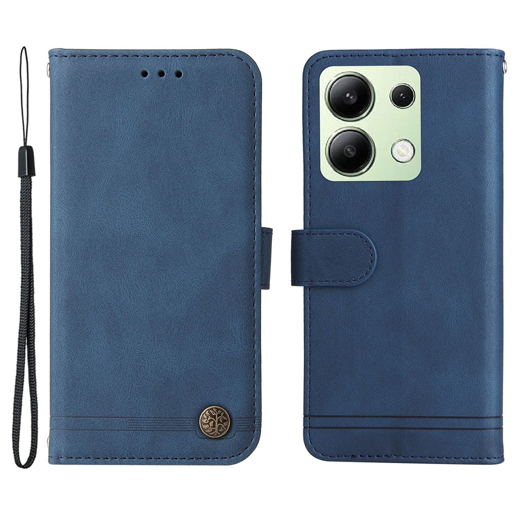For Xiaomi Redmi Note 13 4G Leather Wallet Cases Skin Touch Phone Cover Stand with Strap