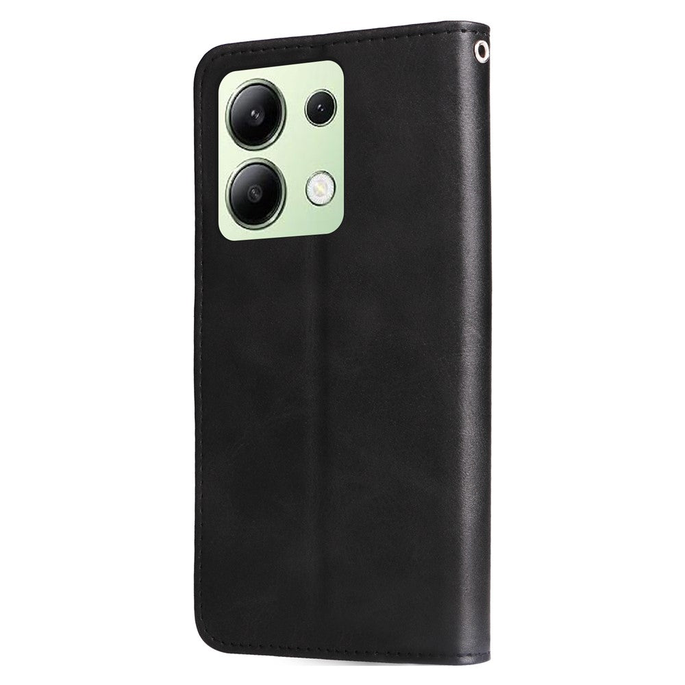 For Xiaomi Redmi Note 13 4G Wallet Case Zipper Pocket PU Leather Phone Cover