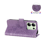 For Xiaomi Redmi Note 13 4G Case Floral Pattern PU Leather Wallet Stand Phone Cover