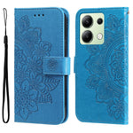 For Xiaomi Redmi Note 13 4G Case Floral Pattern PU Leather Wallet Stand Phone Cover