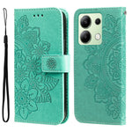 For Xiaomi Redmi Note 13 4G Case Floral Pattern PU Leather Wallet Stand Phone Cover