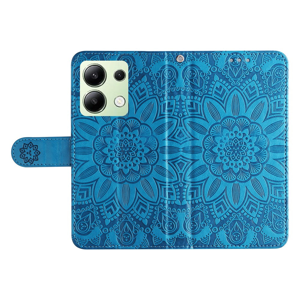 For Xiaomi Redmi Note 13 4G Case Wallet Imprinted Phone Cover with Hand Strap