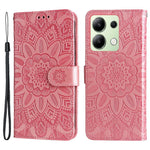 For Xiaomi Redmi Note 13 4G Case Wallet Imprinted Phone Cover with Hand Strap