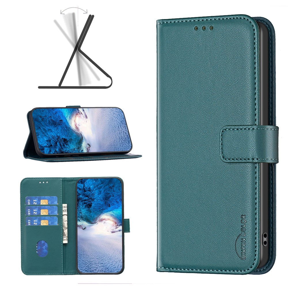 BINFEN COLOR BF17 For Oppo Find X7 5G Leather Case Stand Wallet Phone Cover