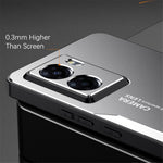 For Oppo A57 (2022) 5G /  A77 5G Cell Phone Case Frosted PC+TPU+Aluminum Alloy Cover