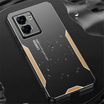 For Oppo A57 (2022) 5G /  A77 5G Cell Phone Case Frosted PC+TPU+Aluminum Alloy Cover