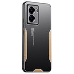 For Oppo A57 (2022) 5G /  A77 5G Cell Phone Case Frosted PC+TPU+Aluminum Alloy Cover
