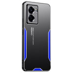 For Oppo A57 (2022) 5G /  A77 5G Cell Phone Case Frosted PC+TPU+Aluminum Alloy Cover