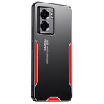 For Oppo A57 (2022) 5G /  A77 5G Cell Phone Case Frosted PC+TPU+Aluminum Alloy Cover