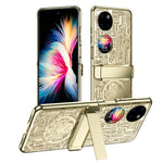 Mechanical Legend Series för Huawei P50 Pocket Galvaniserat Skal Hängslet Stöd PC Skal