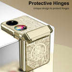 Mechanical Legend Series för Huawei P50 Pocket Galvaniserat Skal Hängslet Stöd PC Skal